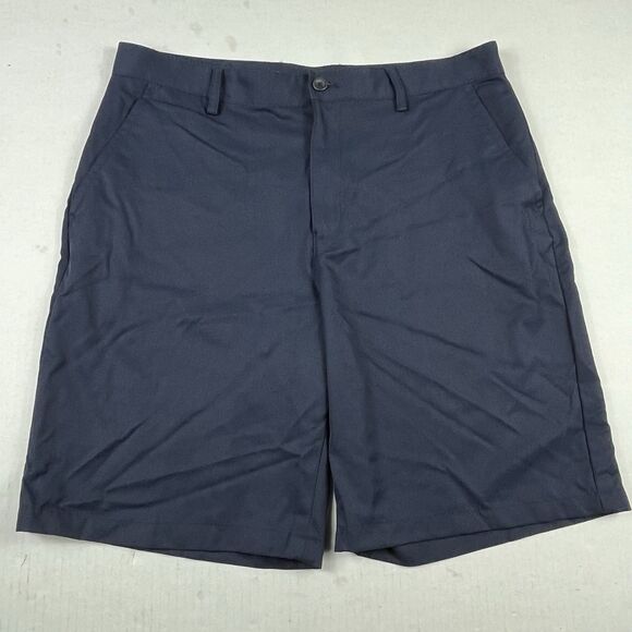 Izod Golf Blue Stretch Shorts Flat Front Classic Fit Lightweight Performance 36 - Picture 1 of 9